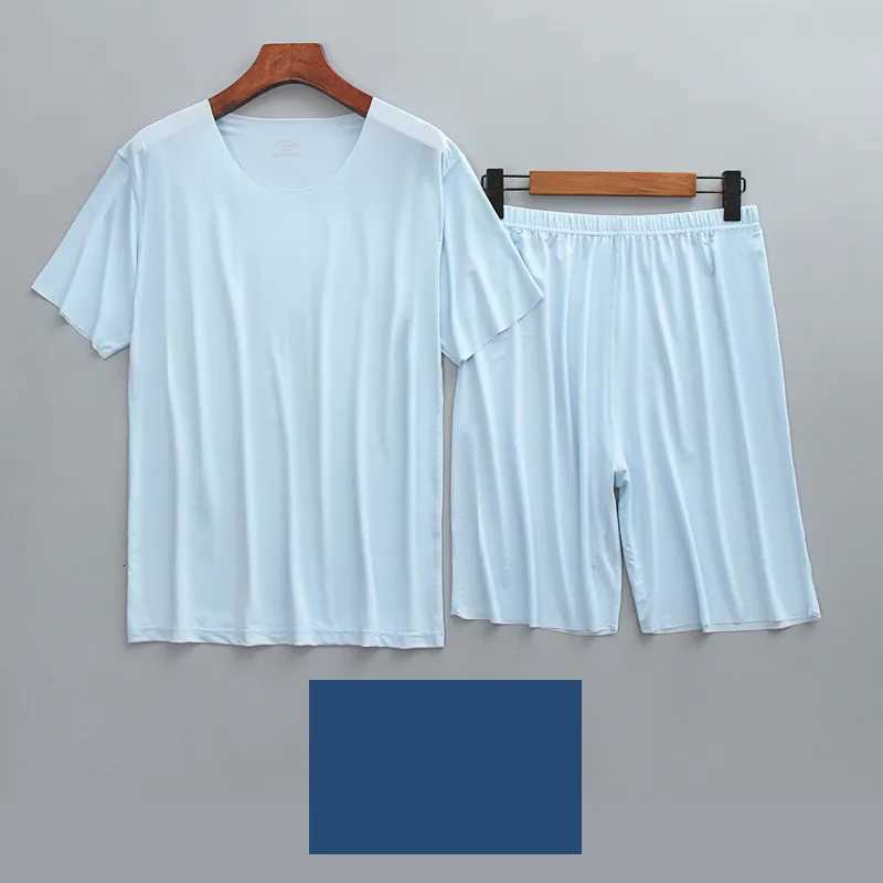 4XL Mens Pajamas New Lounge Short Sleeve Summer Pajamas Set Plus Size Home Wear Clothes For Men Pajamas Homme Suit W250717