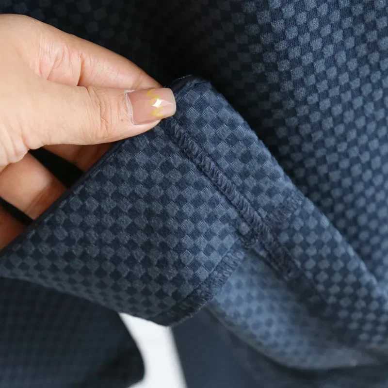 2025 New Mens Autumn/Winter Pajama Set Thickened Warm Home Clothes Long Sleeve Long Pants Two Piece Set Large Size Set W250717