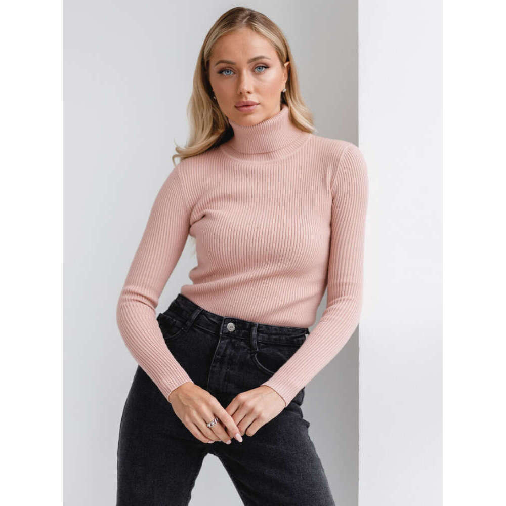 Knitted Base Shirt Autumn Knitwear Turtleneck Pullover Sweater For Women B5