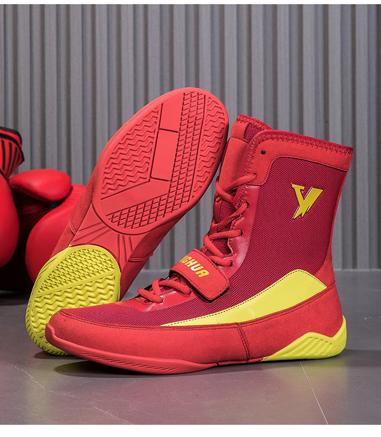 Boxing shoes wrestling shoes sneakers men's trainers indoor breathable shock absorbing fitness and non slip