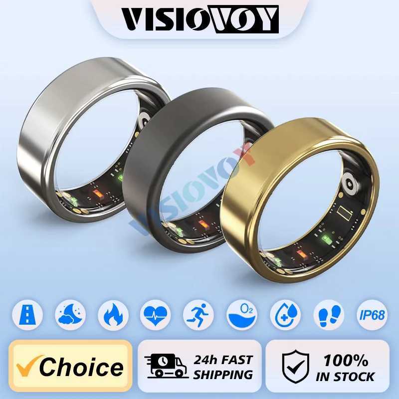 2025 Newest Smart Ring Military Grade Titanium Steel Shell Health Monitoring IP68 3ATM Waterproof Multi-sport Modes W250717