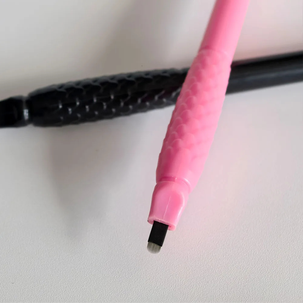 10Pcs 0.15mm 18U Disposable Microblading Tattoo Pen Permanent Makeup Eyebrow Manual Tattoo Pen 250712