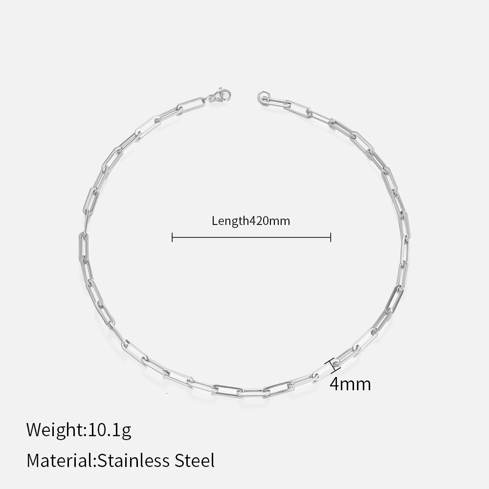 Titanium Steel Necklace for Women Simple Stainless Steel Chain Necklace Gold-Plated Clavicle Chain Choker