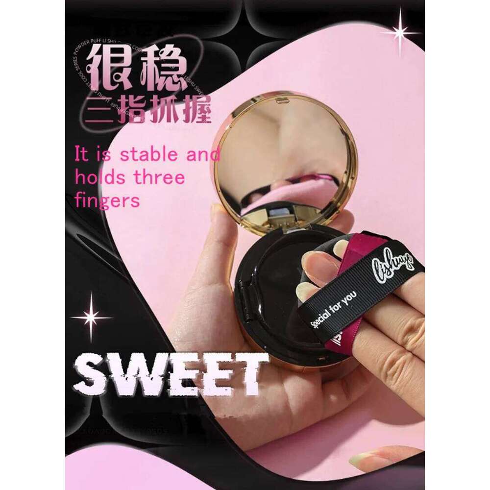 Lishu 5pcs Black Foundation Loose Powder Puff Veet Cosmetic Blender Sponge Details Makeup Applicator X250717