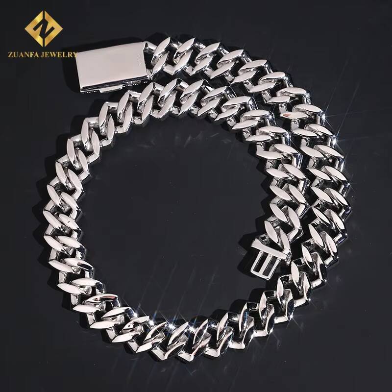 Wholesale Price Fashion Cuban Link Chain 925 Sterling Silver Moissanite 16mm Men Hip Hop Rapper Luxury Pass Diamond Tester