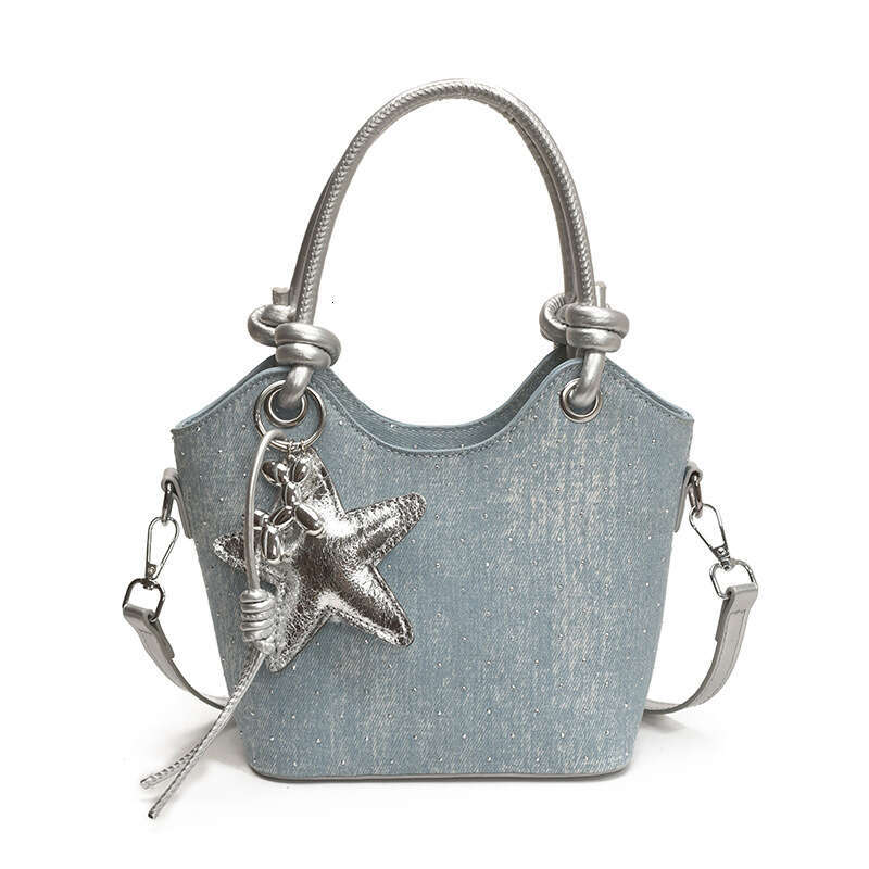 High-End Handheld Small Tote for Women 2025 New Fashion Exquisite Single Shoulder Bucket Super Popular Niche Crossbody Bag