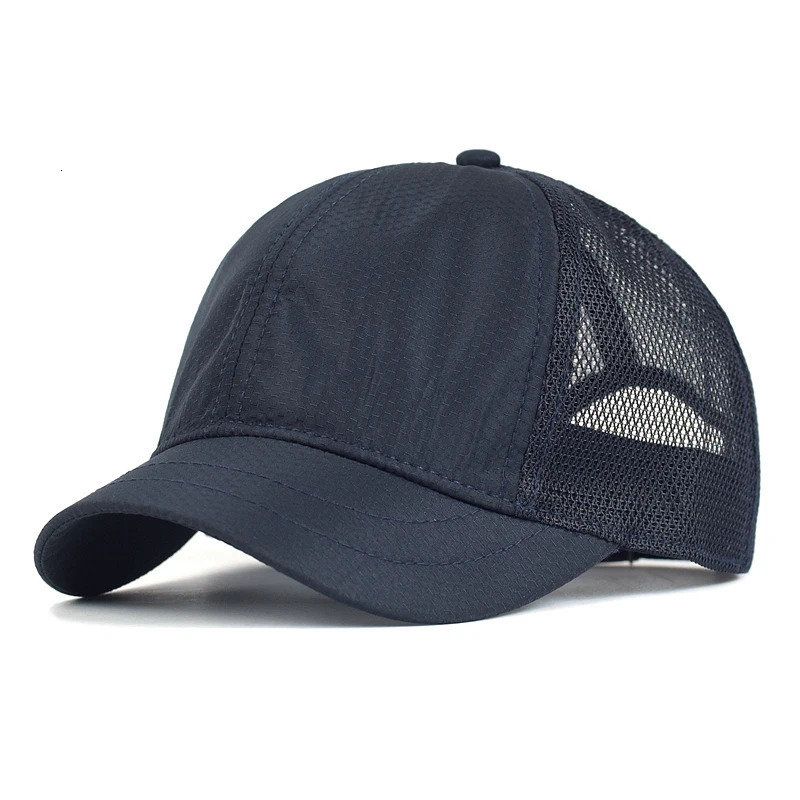 Summer Mesh Short Brim Baseball Cap Men Women Breathable Dad Hat Adjustable Solid Trucker Style Low Profile Caps 250712