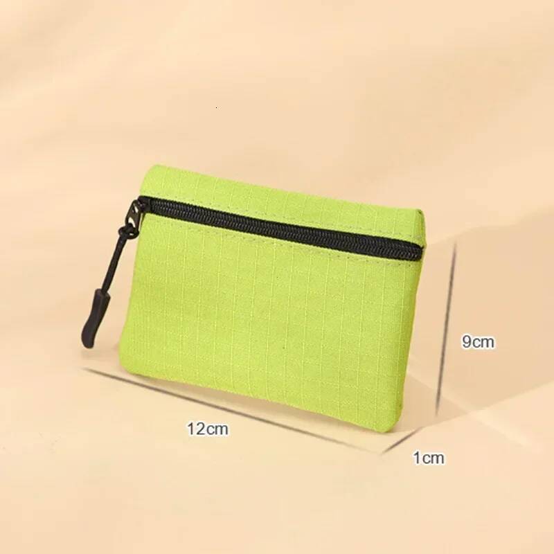 Canvas Simple Zipper Kid Storage Pouch Money Pocket Solid Color Coin Key Bag Women Men Cute Wallet Mini Purse
