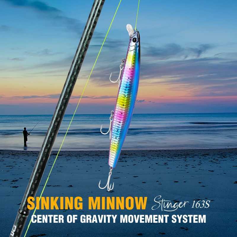 TSURINOYA STINGER 163S Ultra Long Casting Sinking Saltwater Minnow 163mm 34.2g Sea Fishing Lure Artificial Large Hard Baits Z250717