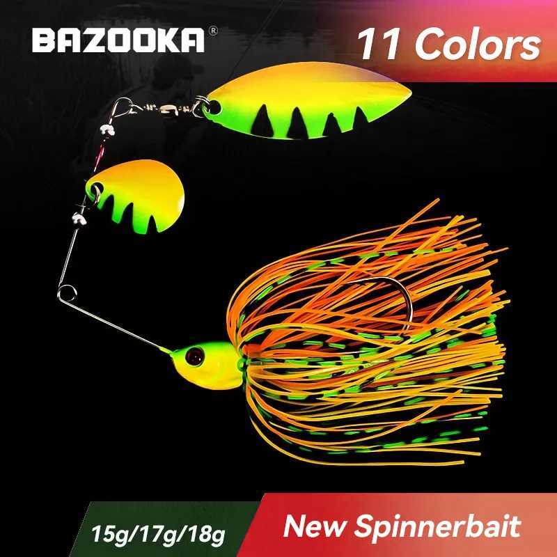 Bazooka 15g 18g Spinnerbait Fishing Lure Wire Bait Metal Spinner Buzzbait Swimbait Hook peche JIG Kit Skirt For Bass Pike Winter Z250717