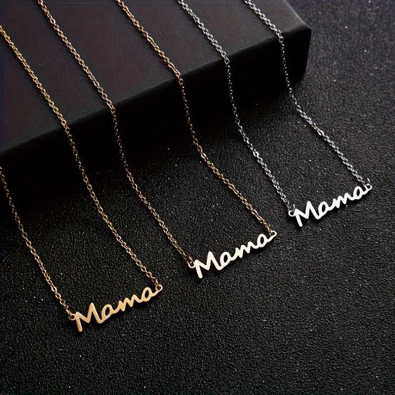 Fashionable Cute And Charming Personality Mothers Day Gift Mama Pendant Necklace Clavicle Chain For Mom XJ250717