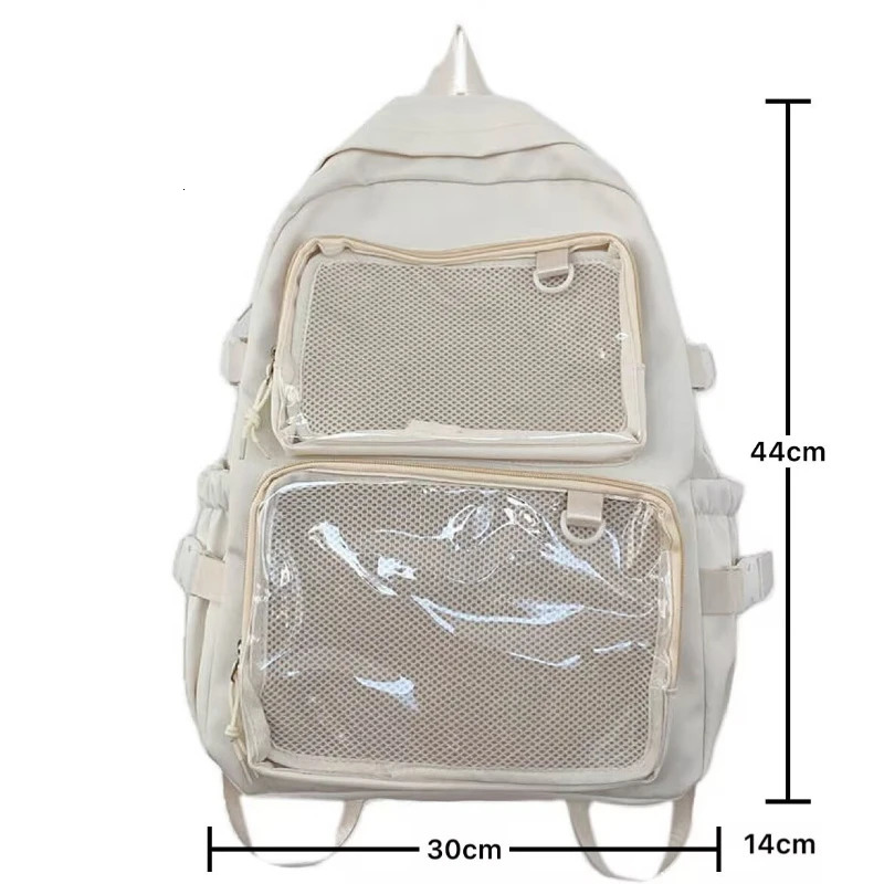Japanese Style Transparent Ita Bag for Girls Comic Cons Large Capacity Women Backpack Fashion School Bags for College Student JK 250714