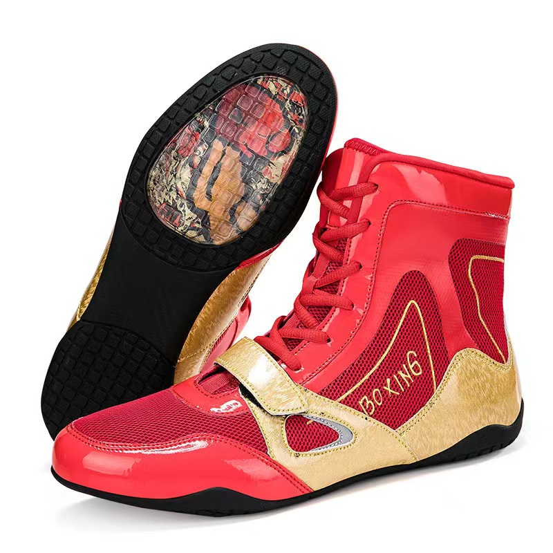 Boxing shoes Sanda shoes Fighting indoor squat training shoes Wrestling shoes wear-resistant non-slip lightweight large size 47