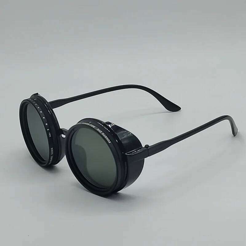 Vintage steampunk adjustable ND Glasses Sunglasses middle-aged classic round crystal sunglasses for men and women locomotive