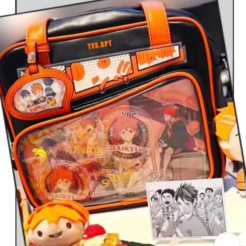 Y2k Graffiti Carktoon Ita Bag Japanese Style Kawaii Shoulder Crossbody Bags Fashion Transparent Front Pocket DIY Tote Handbags 250714