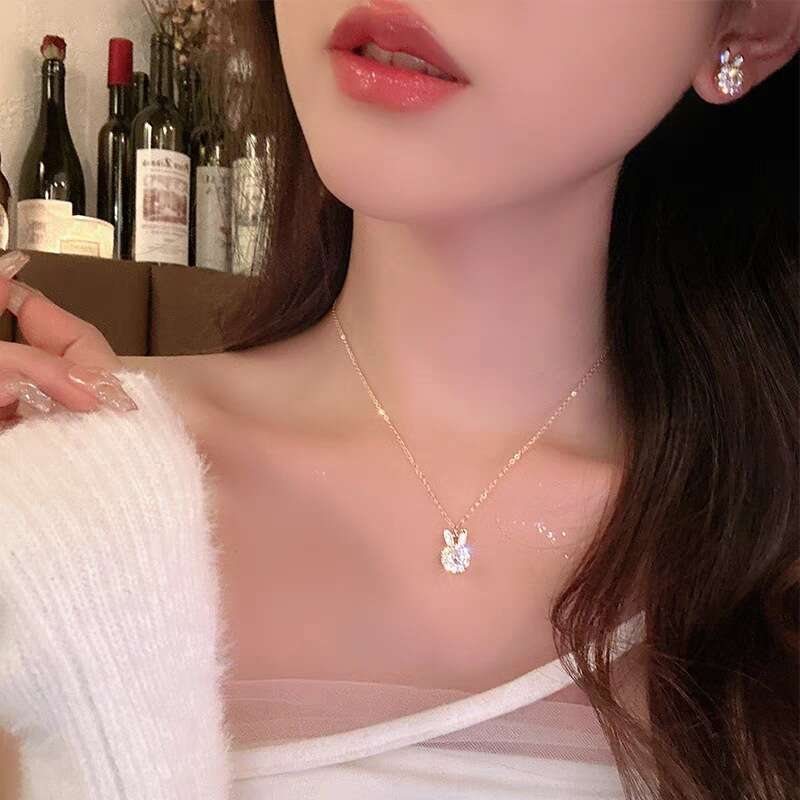 Tiktok Kuaishou Internet Celebrity Fortune Rotating Necklace Women's Jewelry Pendant DIY Accessories 67A