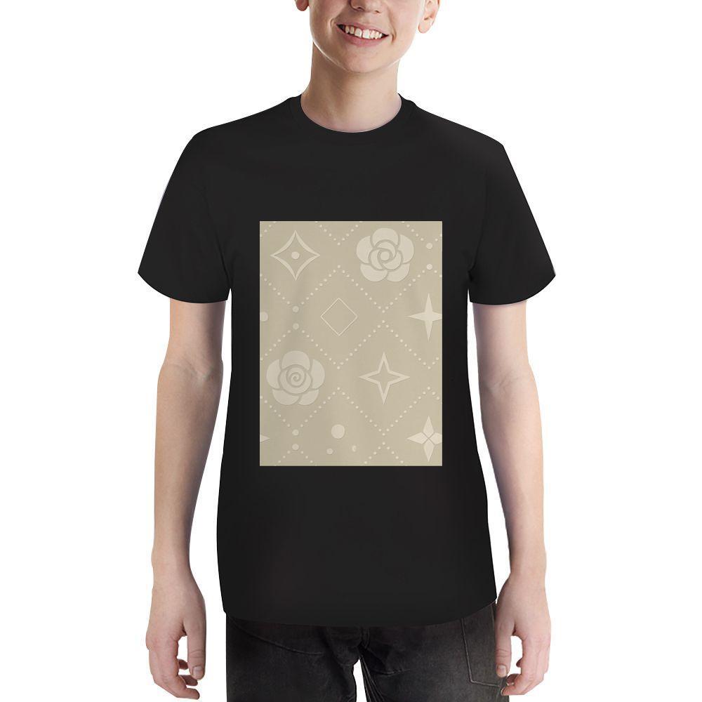 ddmywed Boy and girl Children's T-shirt T-shirt with an image of a pattern on the front