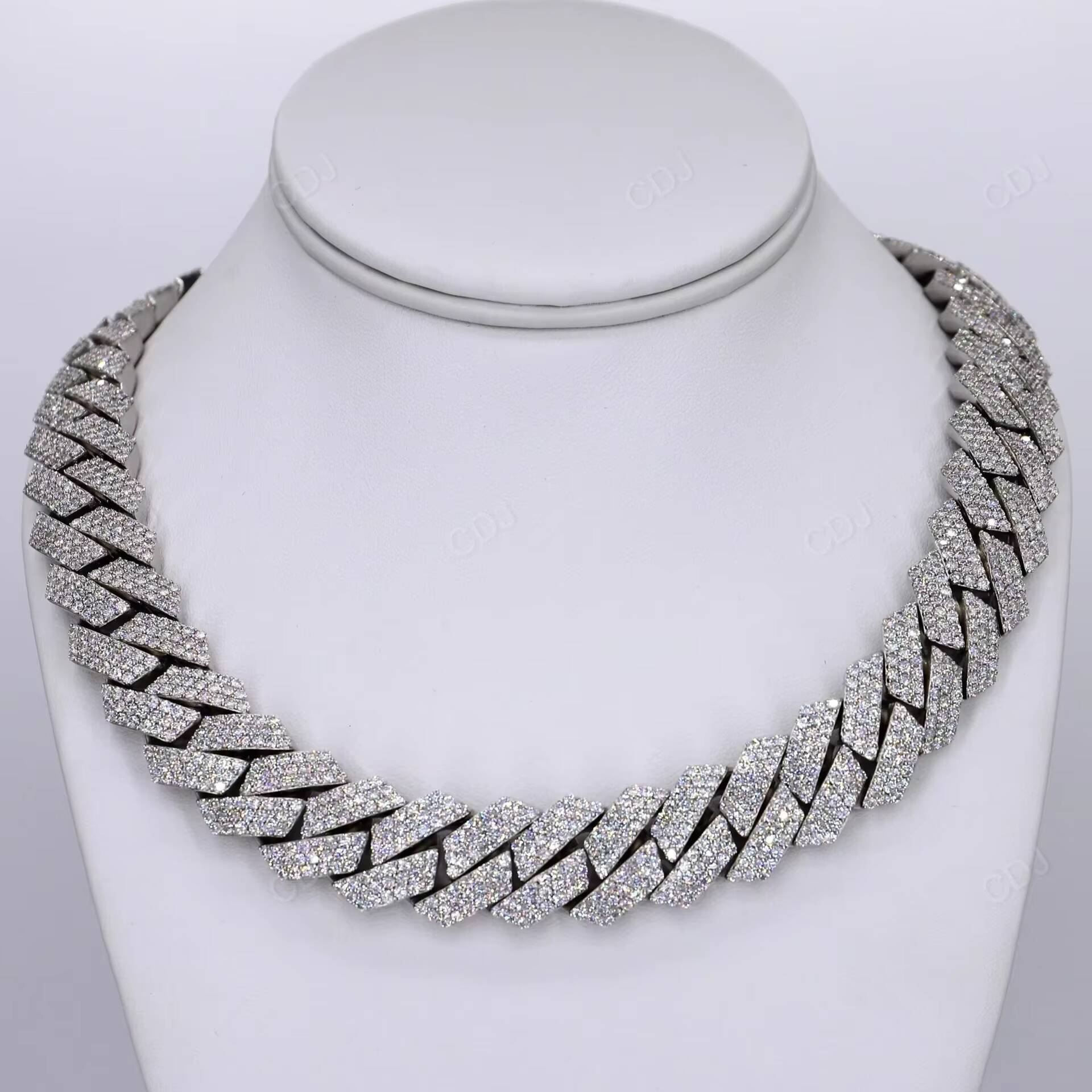 Classic Full-filled Diamond Iced Hip Hop 18 mm Wide 22 Inch VVS Moissanite Chain 925 Sterling Silver Miami Cuban Link Chain