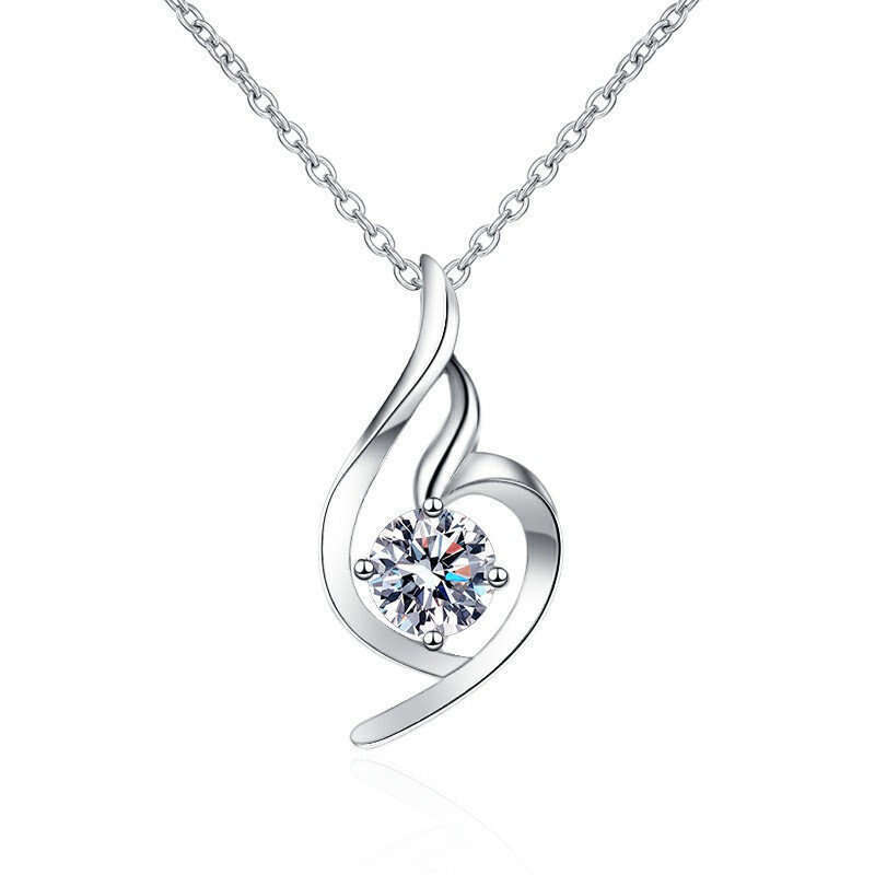 Classic Simple Versatile Necklace Gentle Eternal Pendant Soft Angelic Temperament Collarbone Chain Zircon Jewelry 866