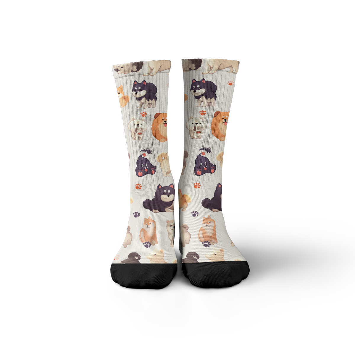 Cute Puppy Pattern fashion tube Socks: Unisex Aesthetic Style