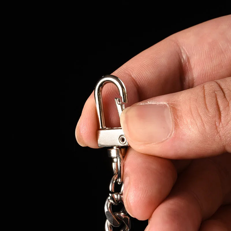 40cm Long Stainless Steel Wallet Belt Key Chain Rock Punk Trousers Hipster Pant Jean Keychain Clip Keyring Mens Hip Hop Jewelry 250717