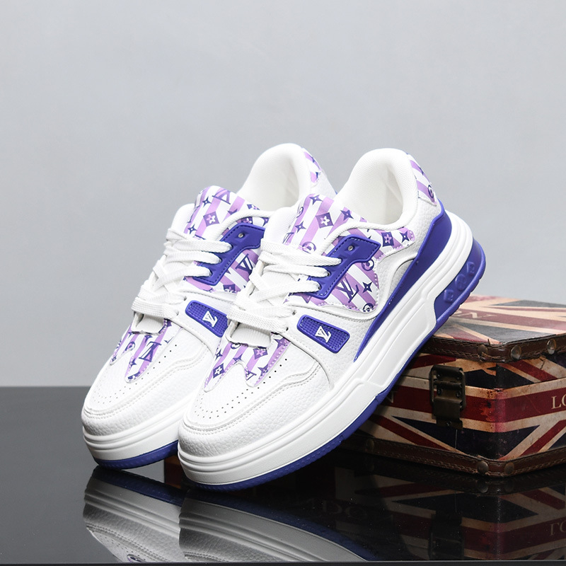Designer Casual Shoes for men and woman free shipping New fashionable versatile thick soled height increasing shoes size 35-44 black yellow Purple