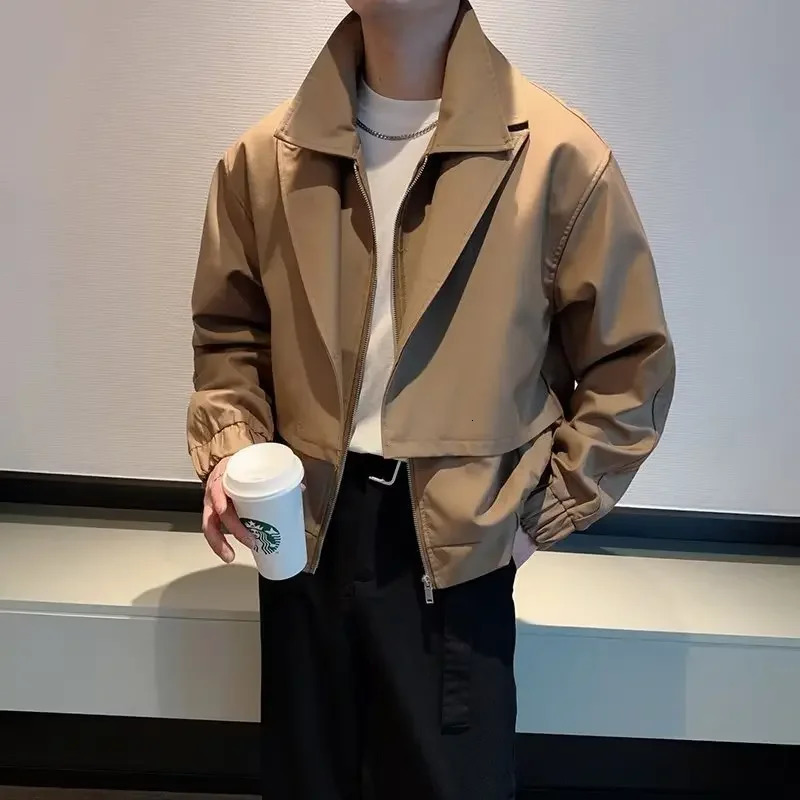 Spring Autumn Trendy Mens Loose-fit Jacket High Street Style Japanese Korean Version Fashion Outerwear 250716