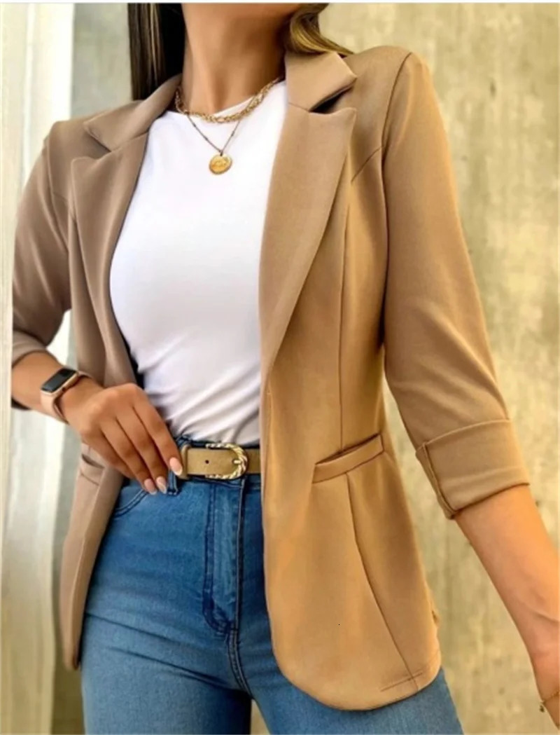 Elegant Corset Suit Blazer Top for Women Y2K INS Clothes Autumn Winter Long Sleeve Lapel Collar Open Front Jacket Coat 250715