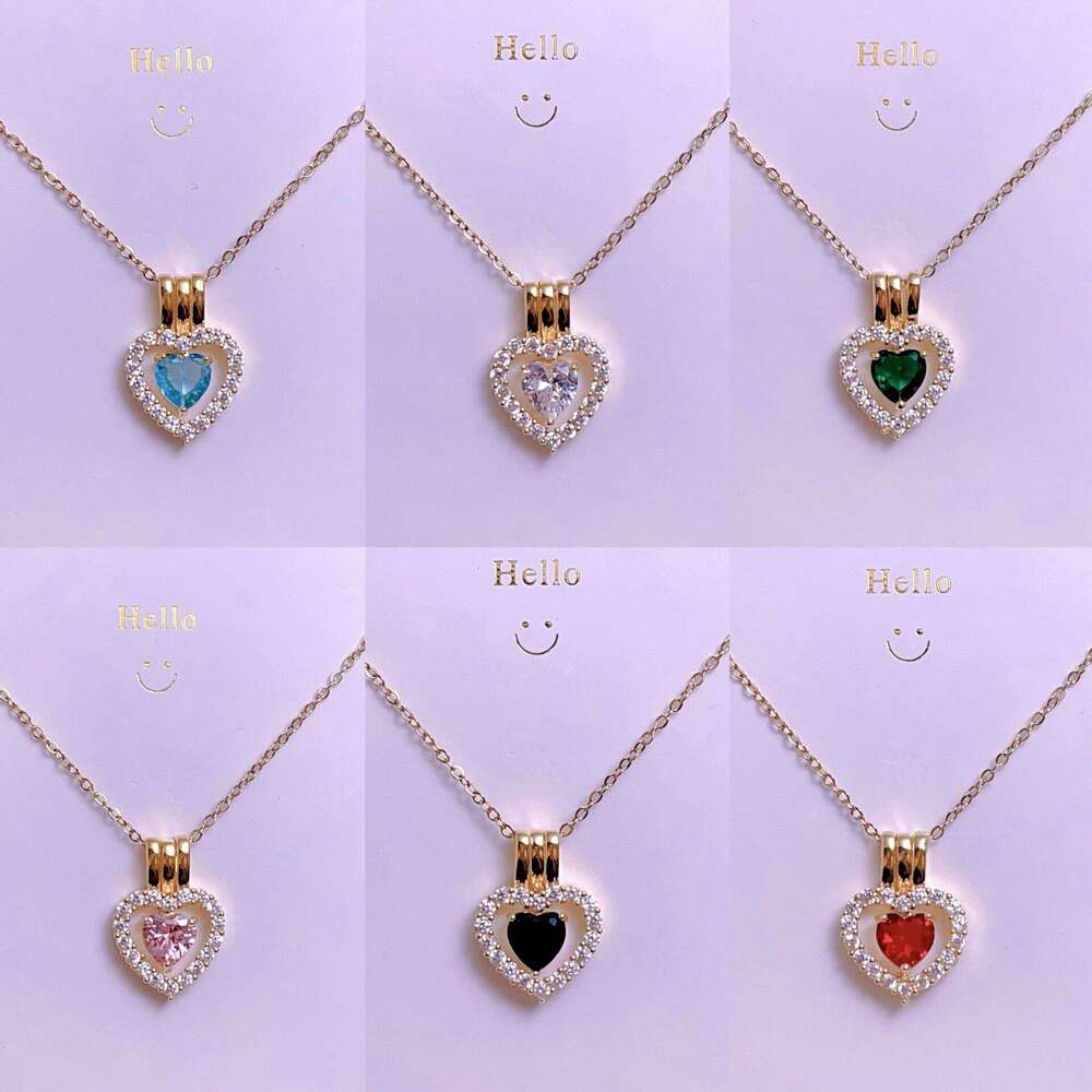 Heart Necklace For Women Unique Design One Can Be Split Into Two Simple And Elegant Light Titanium Steel Non-Fading Chain 341
