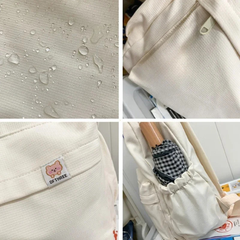 Waterproof Nylon Women Backpack Female Travel Bag Backpacks Schoolbag for Teenage Solid Color Bookbag Mochila Bookbag 250714