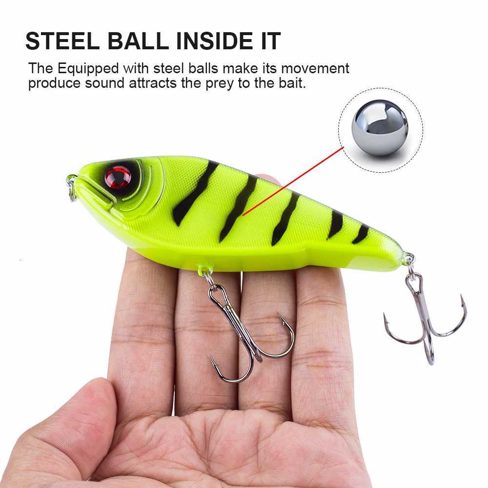 Hanlin Glide Jerkbait 75/90/120/150/mm Popular Pike Hard Jerk Bait Crankbait Muskie Lures Fishing Lure Wobbler Bass Tackle Z250717