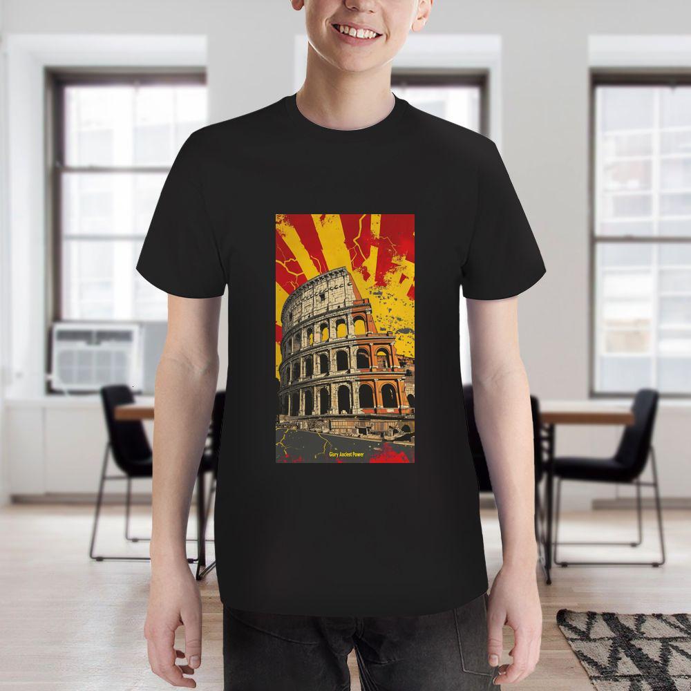 ddmywed Boy and girl Children's T-shirt a T-shirt with an image of the coliseum in rome, italy