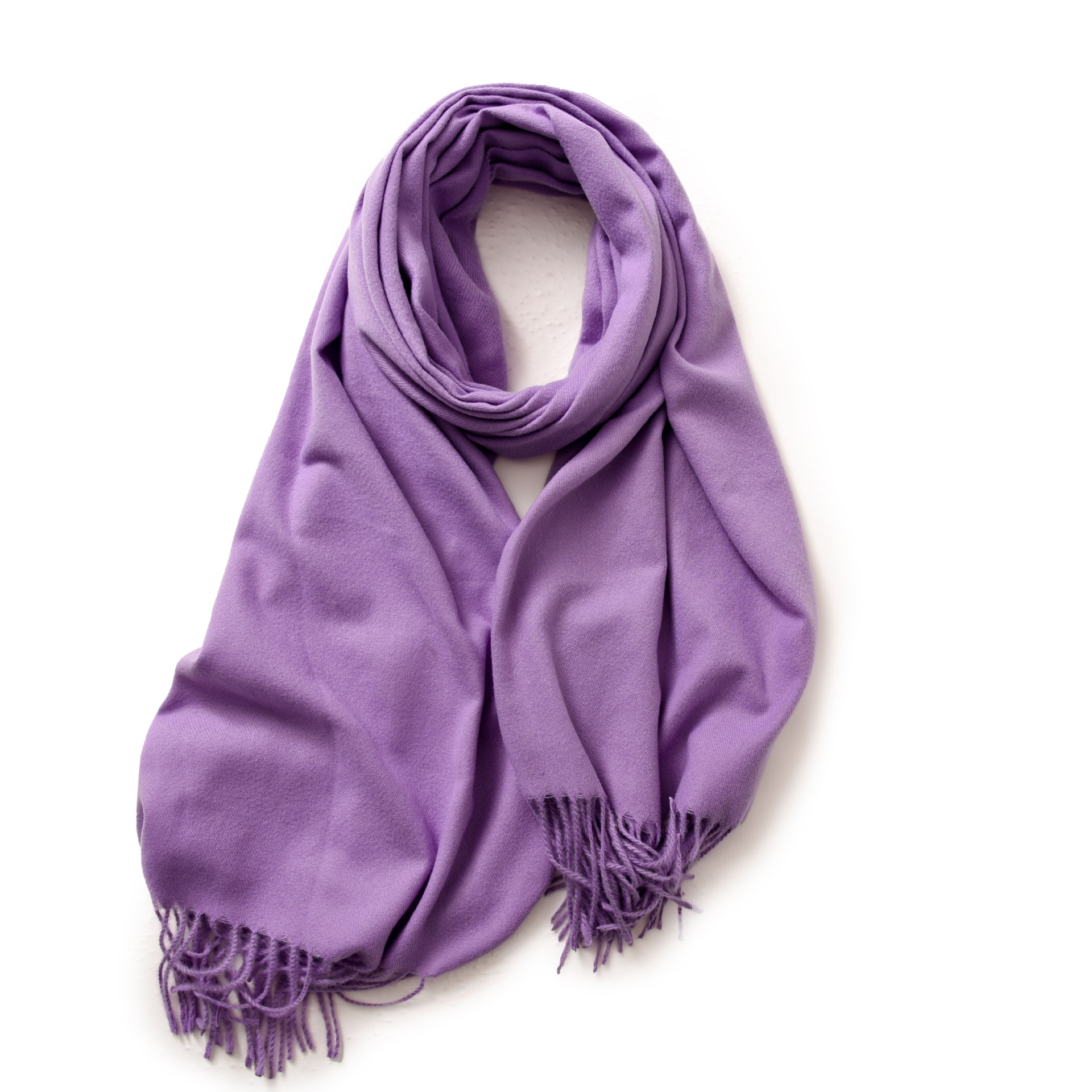 K1380 2025 Red Scarf Women's Winter Imitation Cashmere Solid Color Scarf Shawl High-end Warm Korean Style Tassel Neck Scarf Versatile