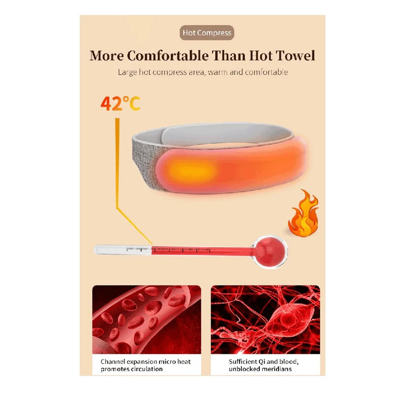 ABMK Electric Head Massager Vibration Compress Air Bag Massage Relieve Headache Bluetooth Music Relax Durable Blue 250716