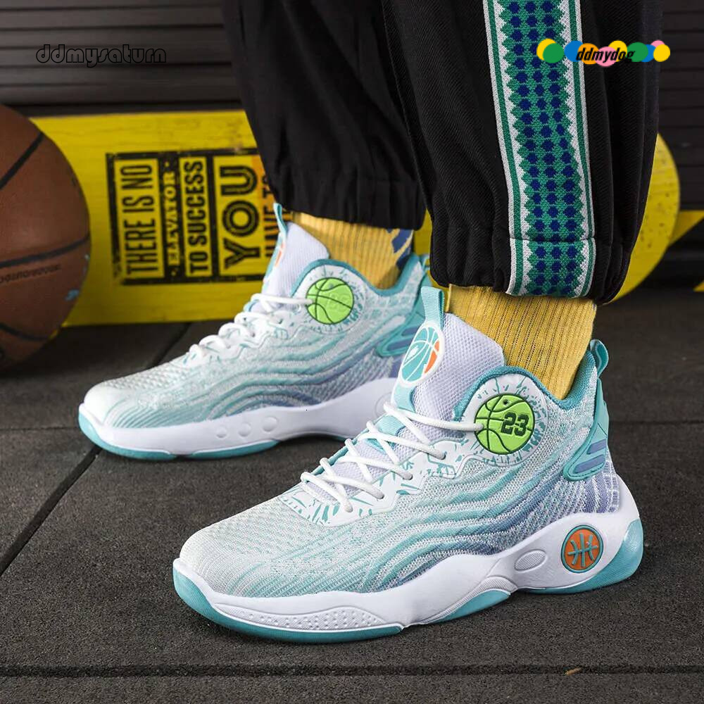 Sports Men Breathable Soft Outdoor Combat Basketball Shoes Anti Slip And Wear Resistant Thick Soles Trendy ddmydog ddmydog