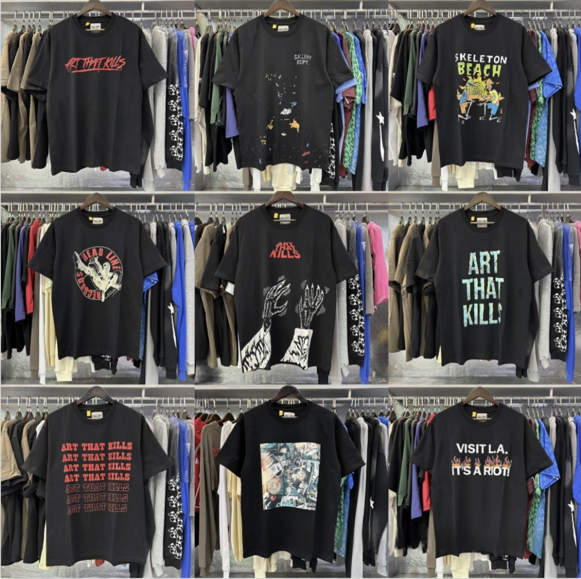 Designer Men's T-Shirts New Wash Vintage Casual Tee High-Quality Letter Printing Unisex Loose Fit Tops for Men Women 2025GA