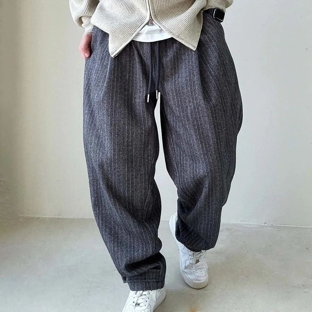 Mens Pants Casual Acrylic Pants Autumn Streetwear Fashion Personality Versatile Trend Comfort Wide-Leg Pants MenS Clothing 250715