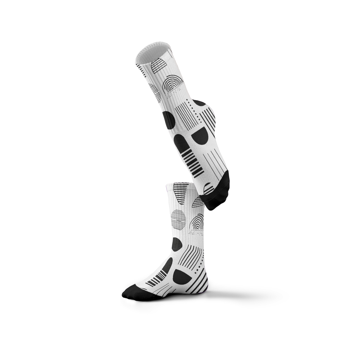 Minimalist Geo tube unisex Socks: Trendy Modern Vibes C060 socks