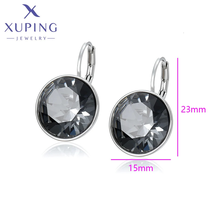 Xuping Jewelry Fashion Trendy Charms Platinum Color Crystal Earrings for Women Valentines Day Girl Birthday Gift A00615428 250716