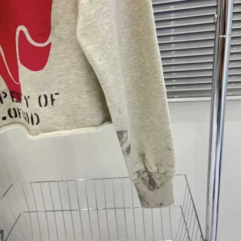 Soiled Saint Melting Love Pattern Hoodie Hem Cuff Damaged Men Women Cotton Spott Sweatshirts Loose Hooded Pullover X250718