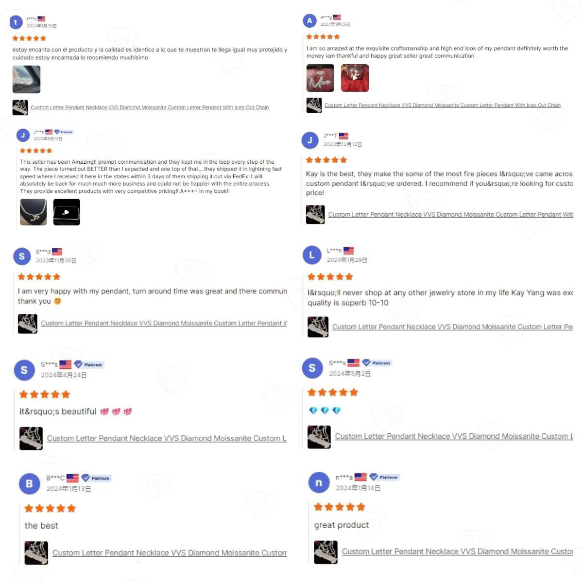 In Stock 3mm Moissanite Tennis Necklace White Gold Iced Out Tennis Chain 925 Sliver Moissanite Chain