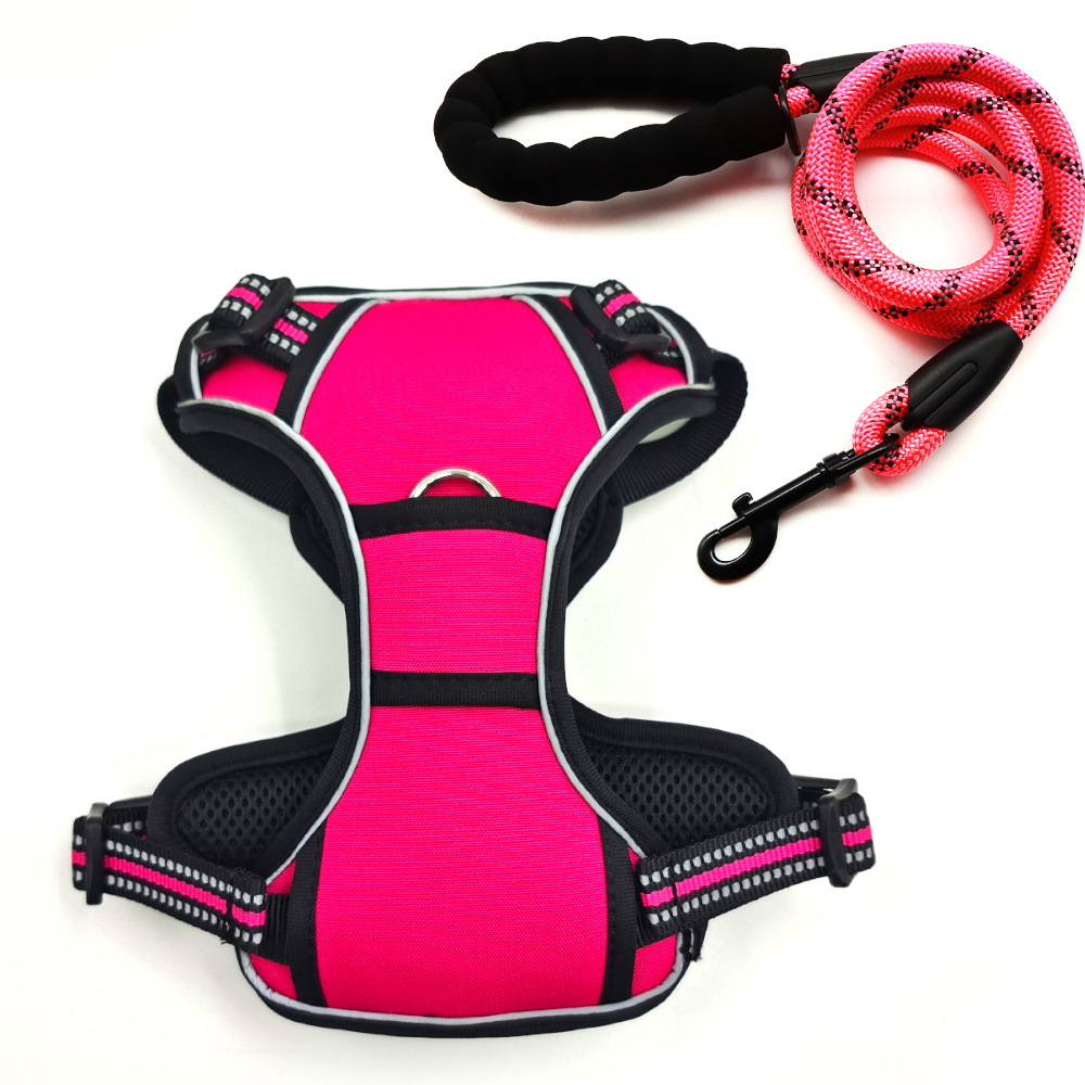 Durable Explosion Proof Chest & Back Harness with Traction Rope for Dogs - Breathable Design