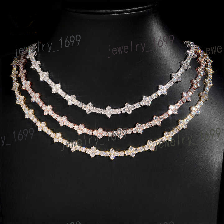 Luxury Men Women Hip Hop Iced Out Fine Jewelry 3Mm 4Mm Lab Diamond S925 Sterling Silver Vvs Moissanite Tennis Chain Bracelet