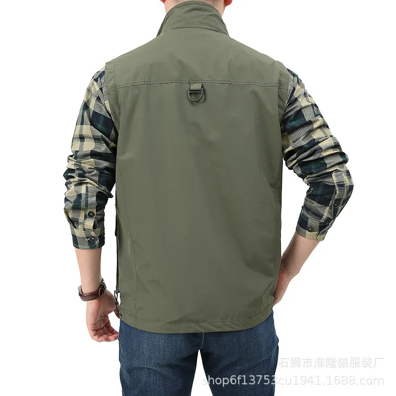 Fishing Vest Breathable Fishing Travel Mesh Vest With Zipper Pockets Summer Work Vest For Outdoor Activities Fishing Mens Vest 250717