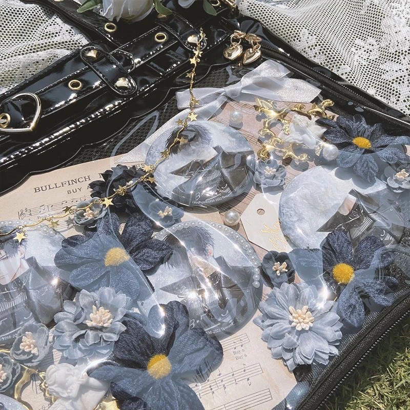 Original Spicy Girl Cool Ita Bag Large Capacity Transparent Pain Layer Crossbody Bag Love Chain Ulzzang Shoulder Bag Handbag 250714