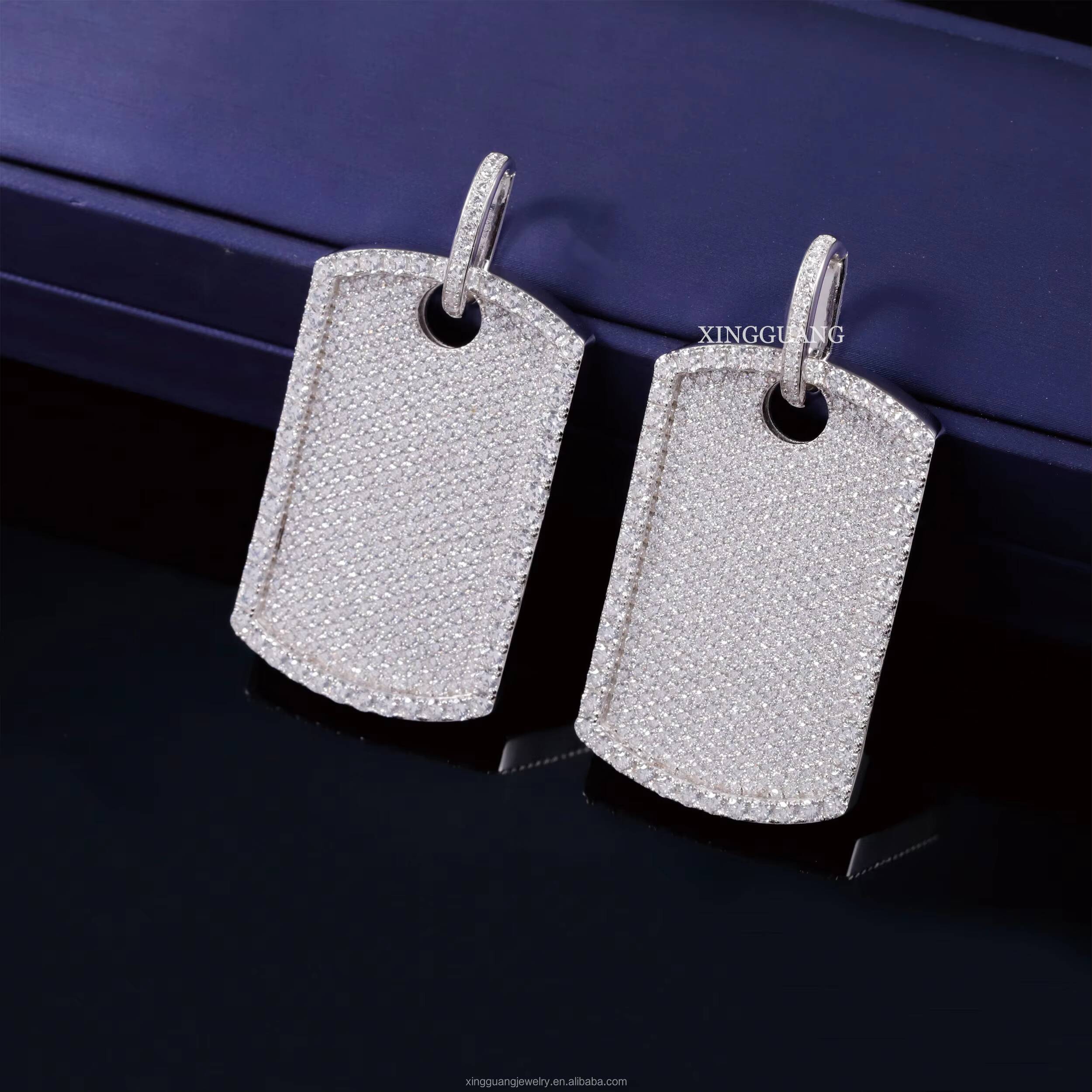 RTS 925 Silver VVS Moissanite Diamond 18k Gold Plated No Fade Pendant for Fashion Jewelry