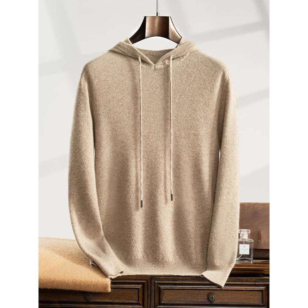 Aliselect Men's Hoodie Pullovers 100% Sweater Autumn Winter Basic Casual Style Jacket Cashmere Knitwear Korean Tops