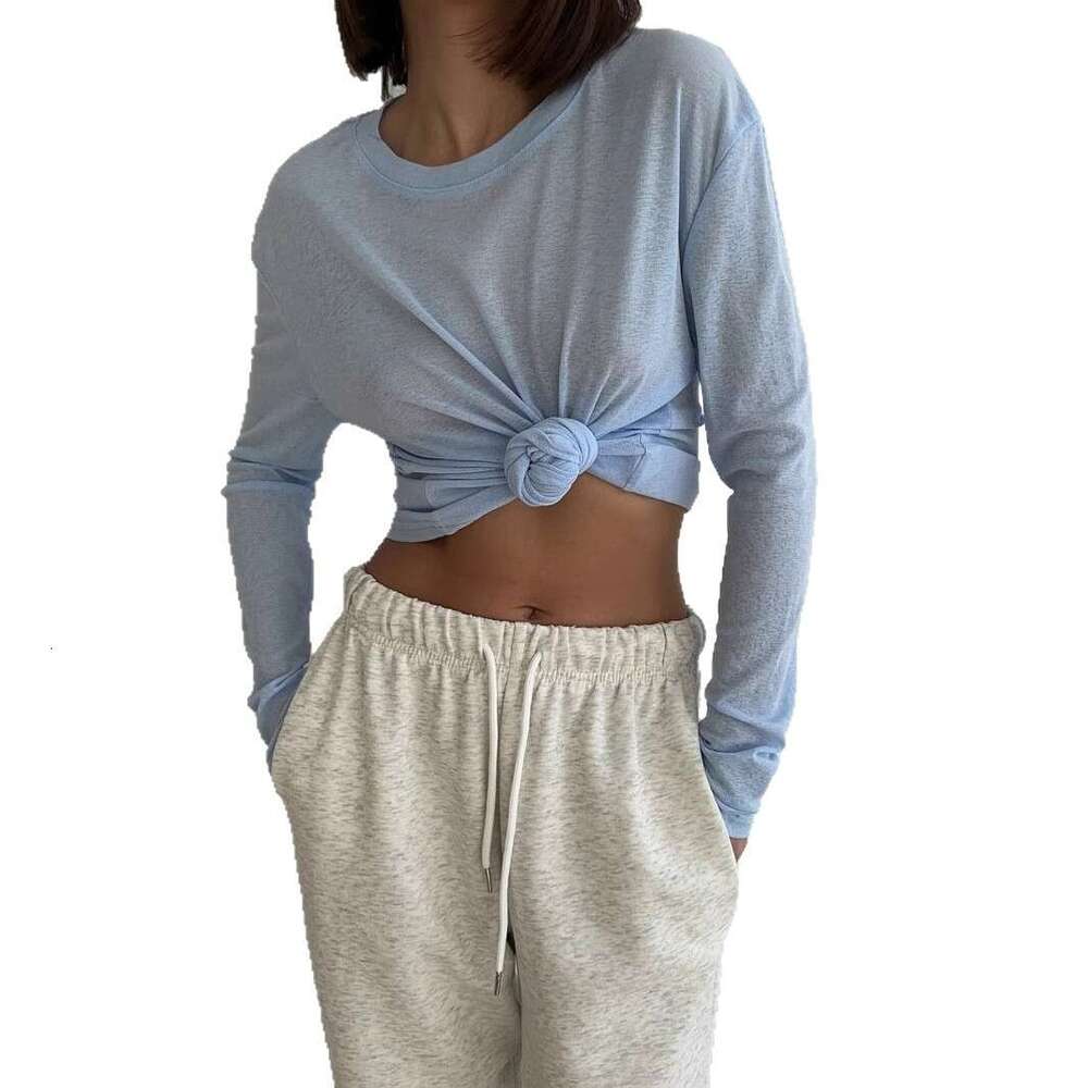 New Style Long Sleeve Snowflake Pattern T-Shirt For Women, Summer Thin Sheer Round Neck Loose Elegant Base Shirt B5