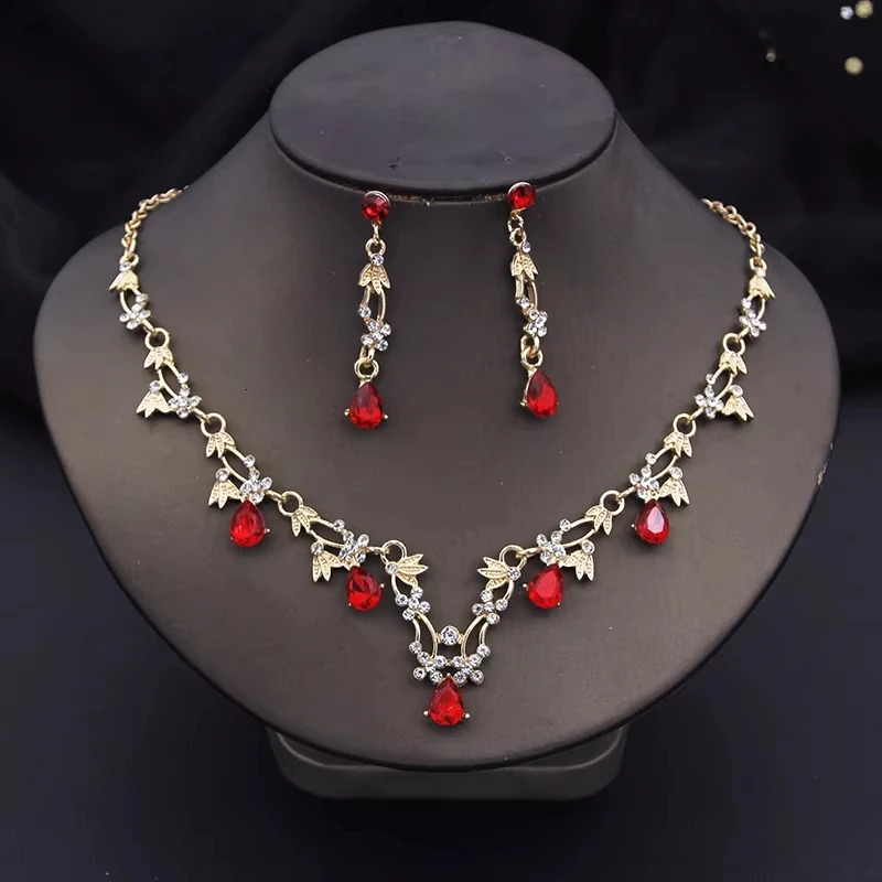 1 Set Of Fashionable Copper Inlaid Claw Chain Necklace Earrings Jewelry Set Womens Wedding Banquet Party Daily Necessities 250715