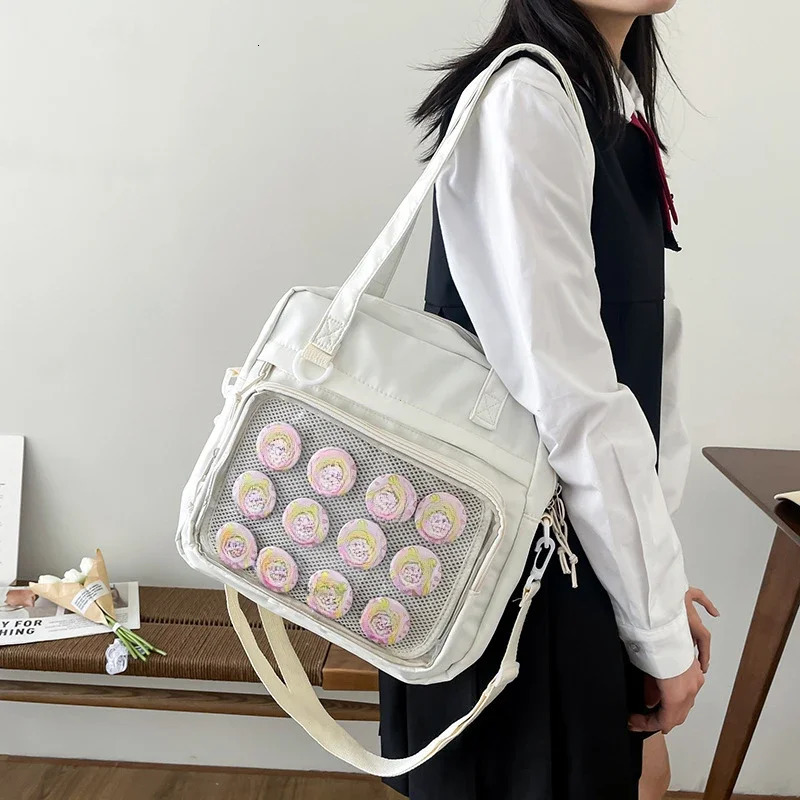 Japanese Style Kawaii Itabag for Dolls Large Handbags Nylon School Bags for Teenage Girls Tote Shoulder Bag JK Crossbody Bag 250714